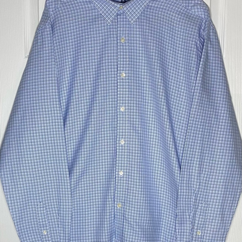 Austin Reed Blue Plaid Dress Shirt